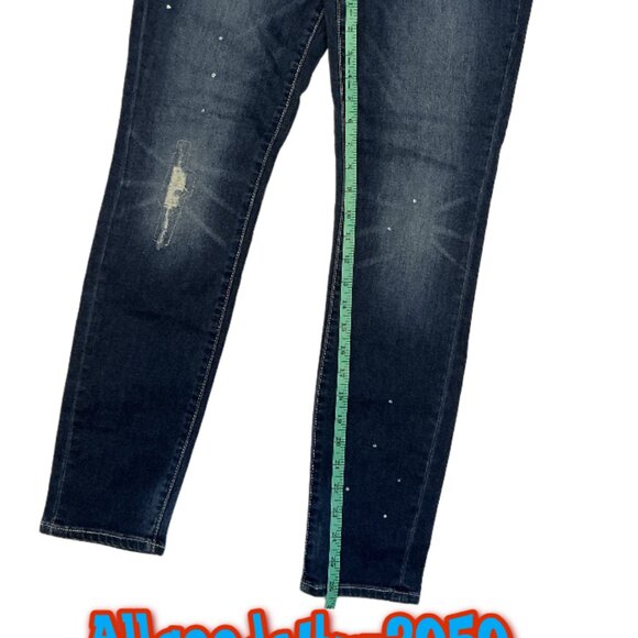 Old Navy Rockstar Size 10 Distressed Rhinestone Skinny Jeans - Picture 8 of 11